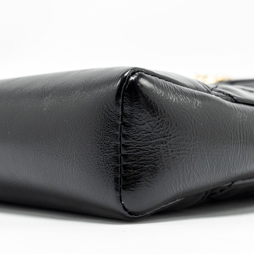 Chanel mini 31 bag shiny calfskin black L (microchip)