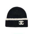 Chanel Beanie Hat Cashmere Black/White
