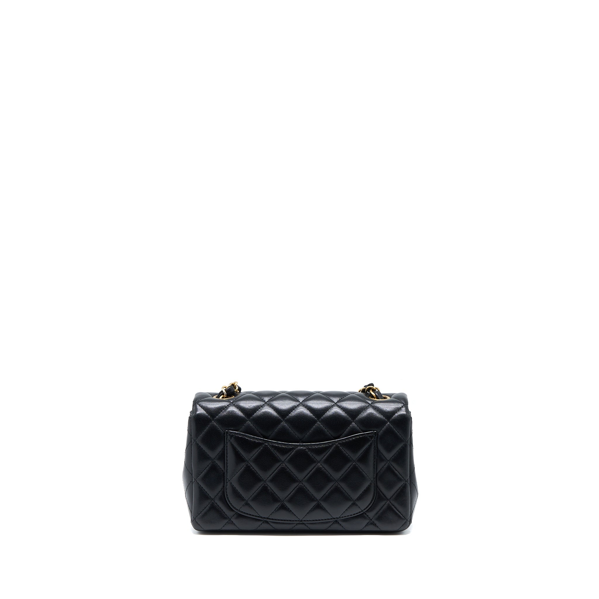 Chanel Mini Rectangular Flap Bag Lambskin Black