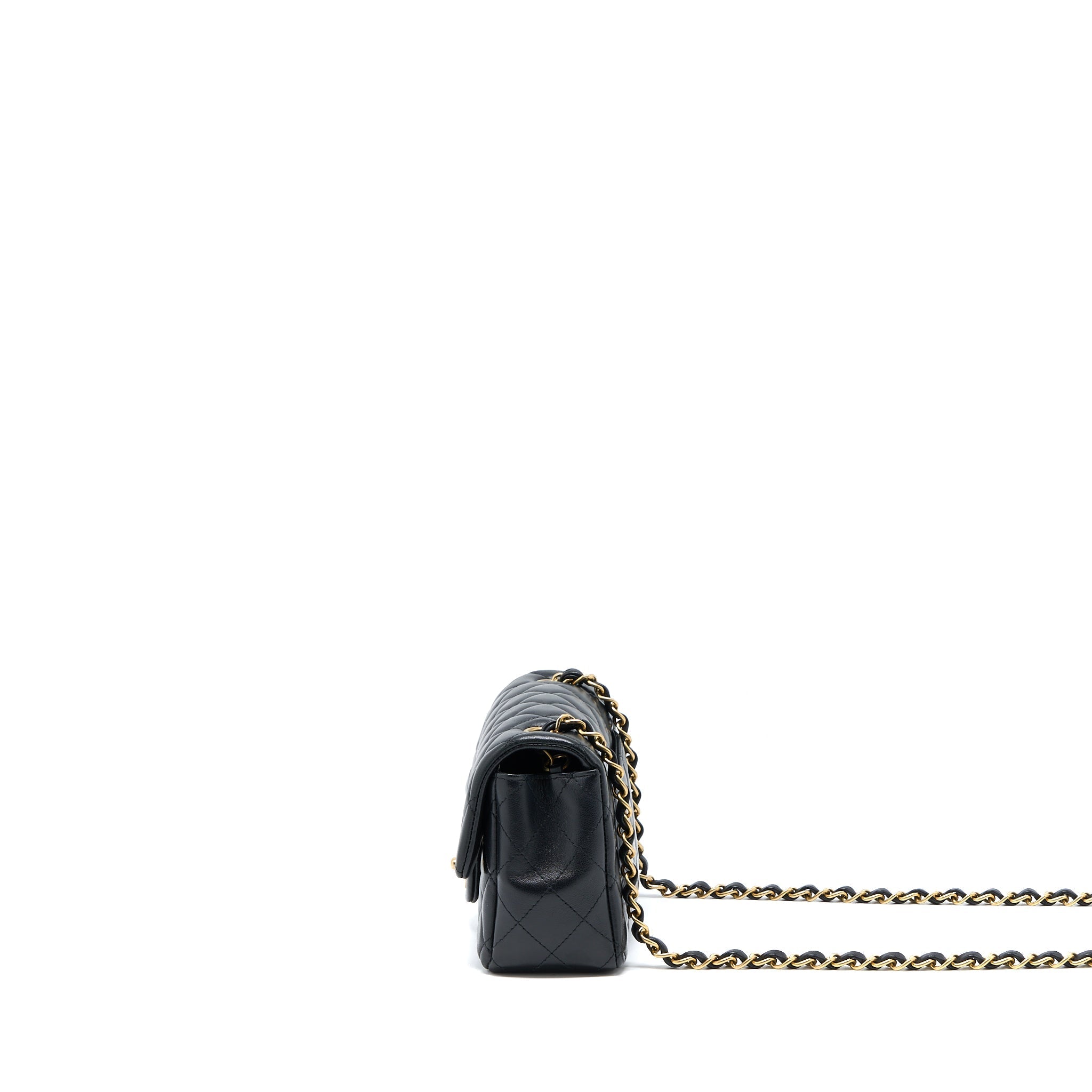 Chanel Mini Rectangular Flap Bag Lambskin Black