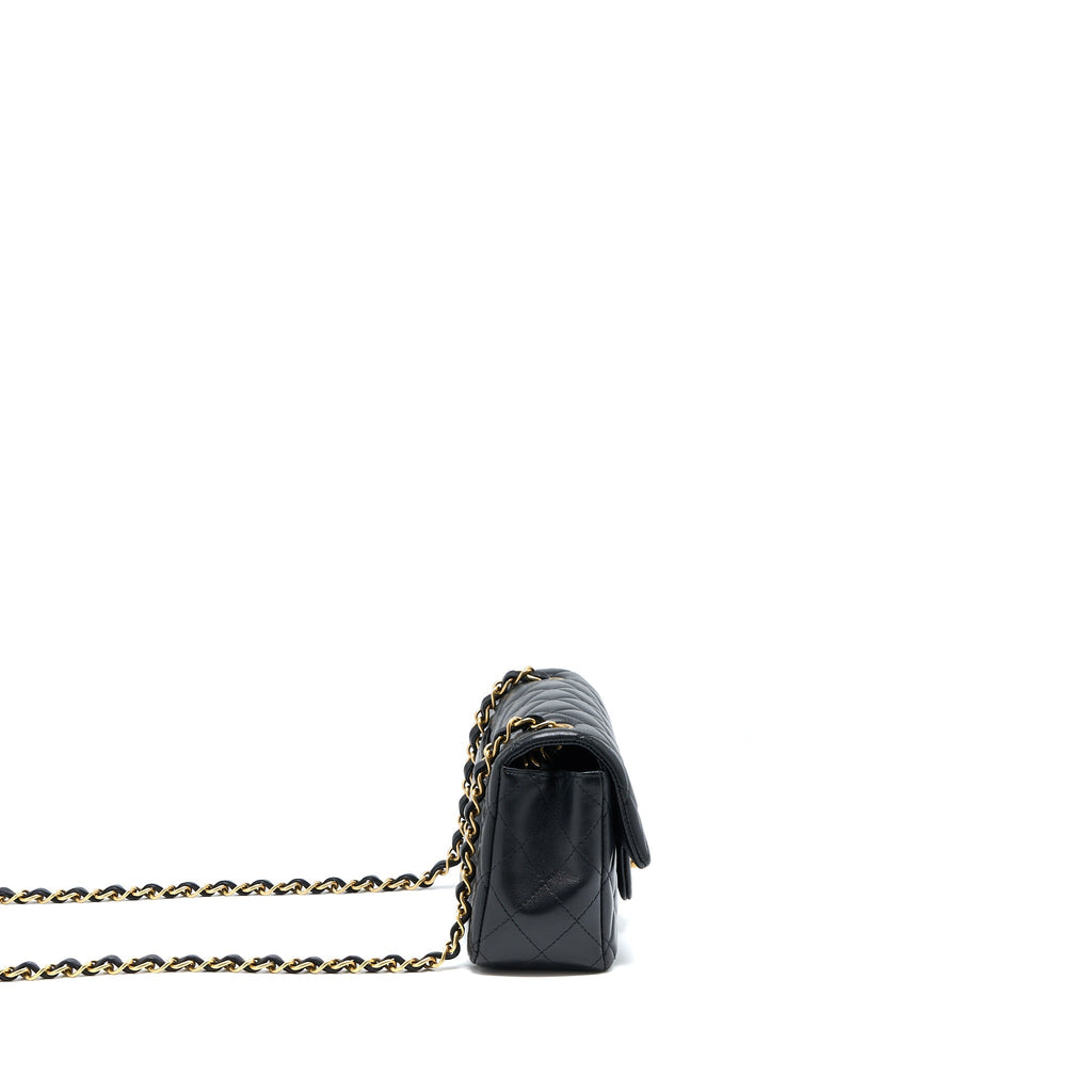 Chanel Mini Rectangular Flap Bag Lambskin Black