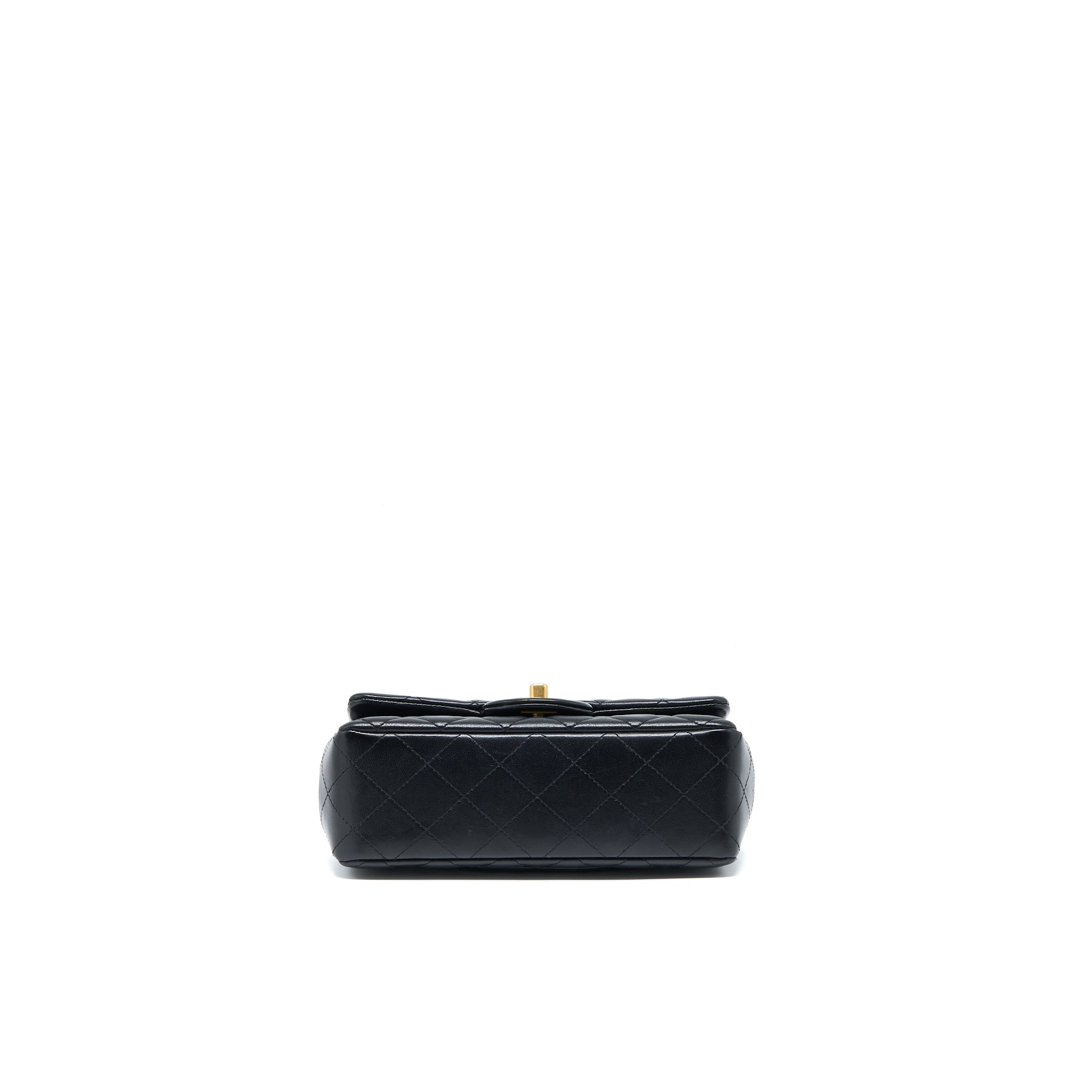 Chanel Mini Rectangular Flap Bag Lambskin Black