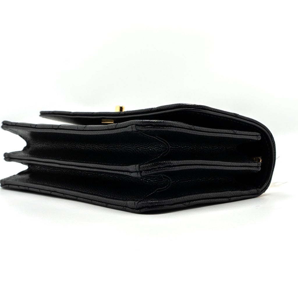 Chanel 23s Wallet On Chain with bag Charm Caviar Black (Microchip)