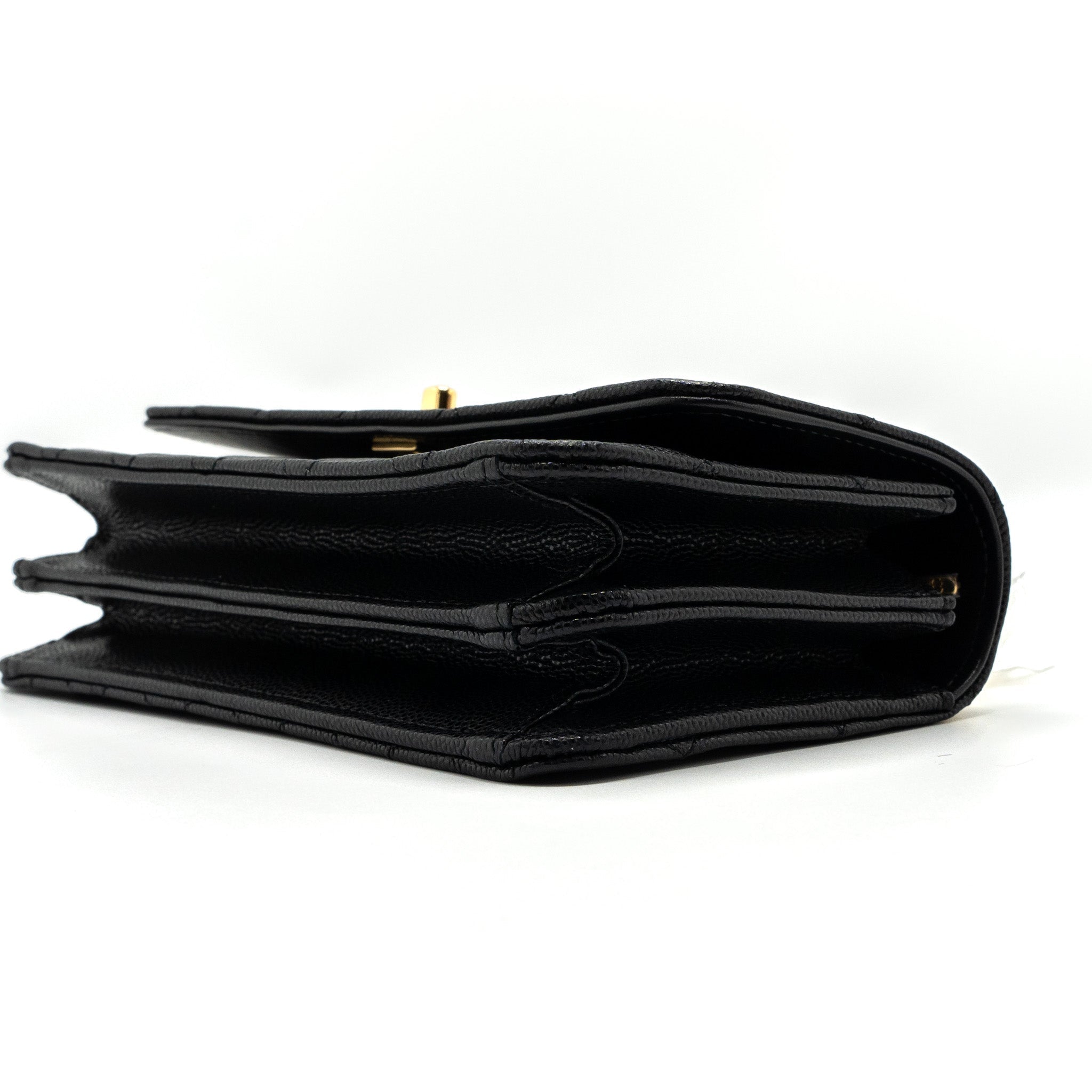 Chanel 23s Wallet On Chain with bag Charm Caviar Black (Microchip)