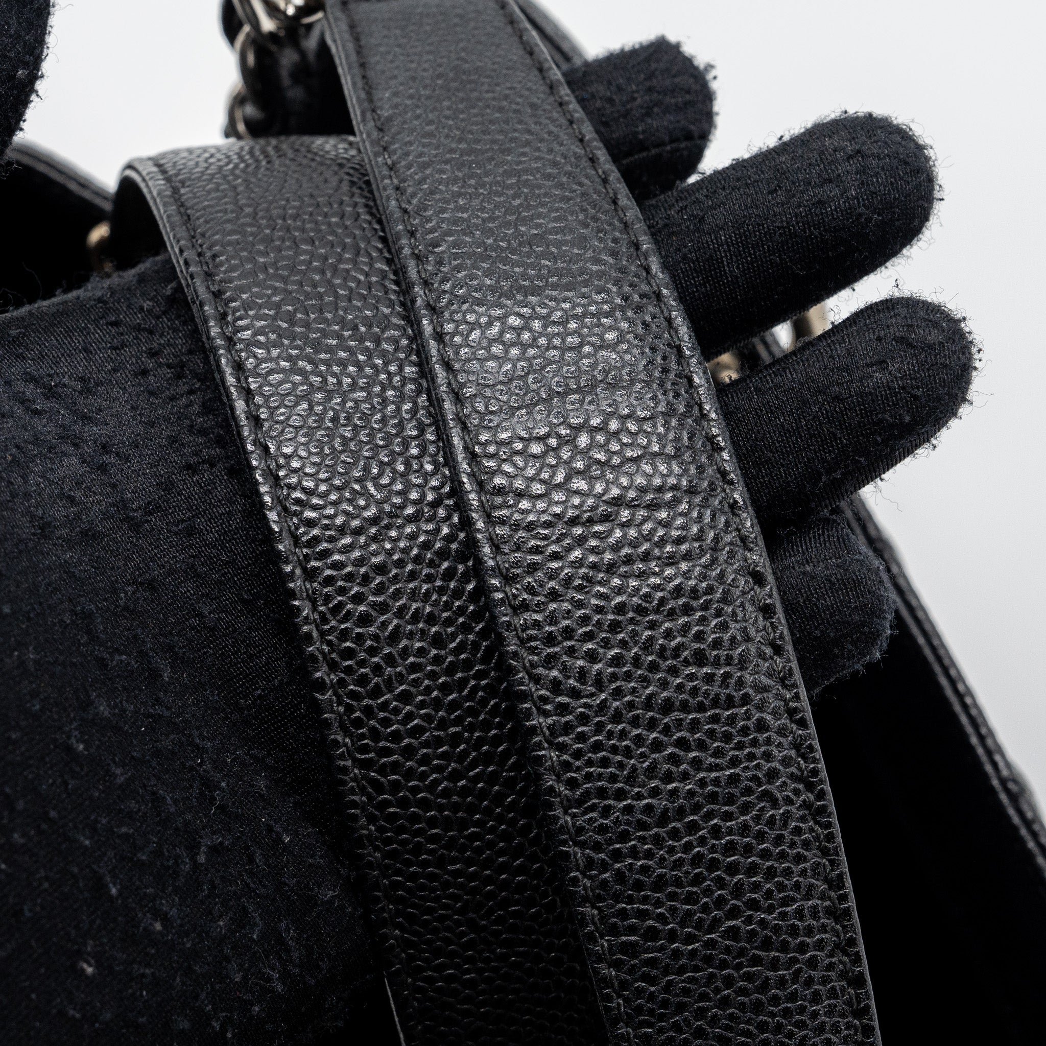 Chanel grand shopping tote bag caviar black