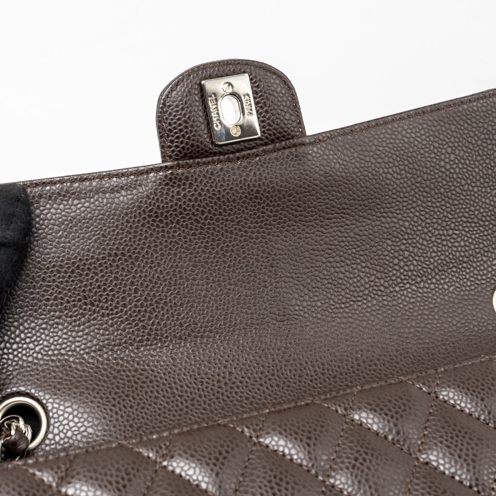 Chanel East West Classic quilted flap bag caviar chocolate