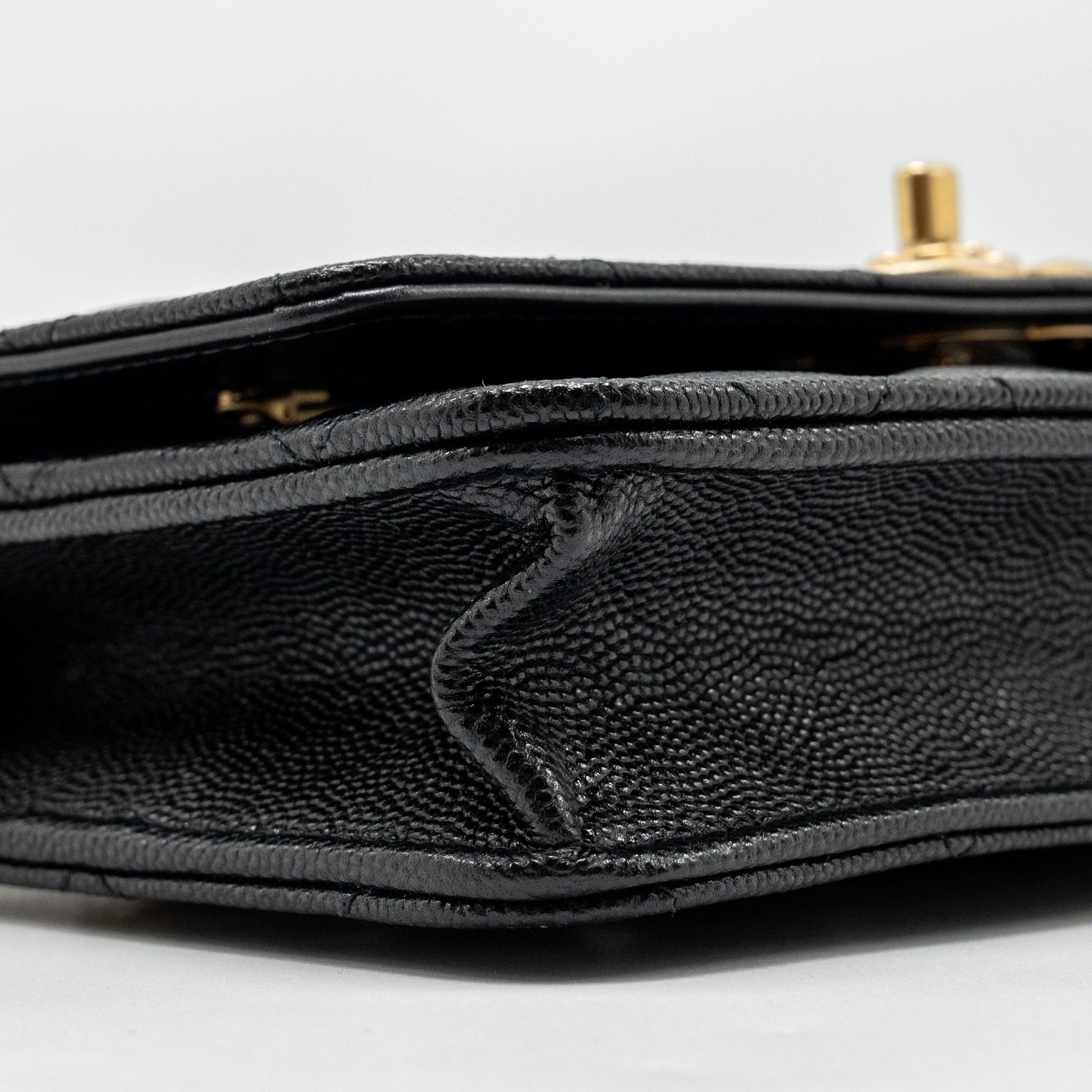 Chanel Camellia Wallet on chain Caviar Black  (Microchip)