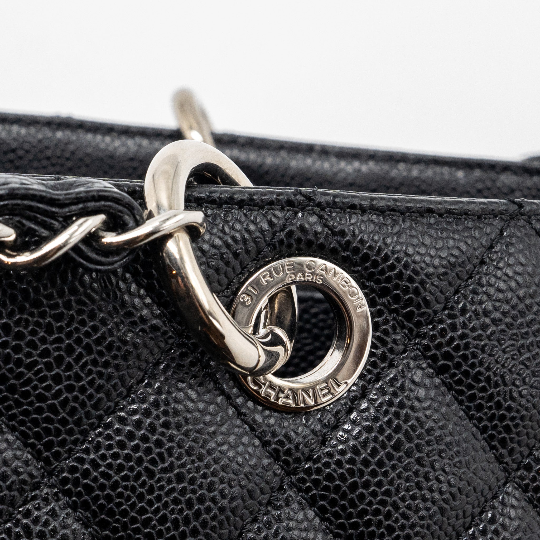 Chanel grand shopping tote bag caviar black