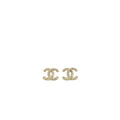 Chanel CC Logo Earring Pearl/Crystal Light Gold Tone