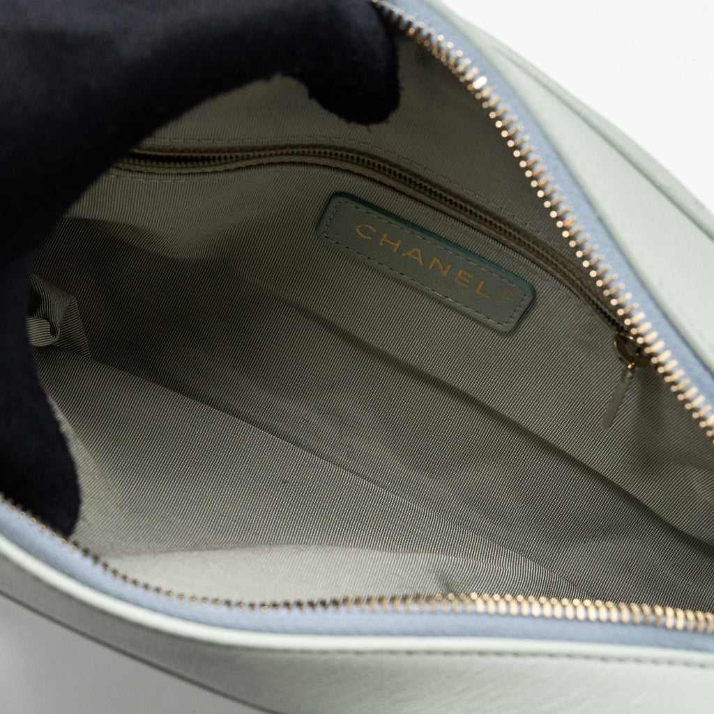 Chanel small camera bag goatskin multicolor green / blue / pink L