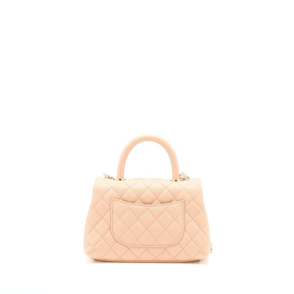 Chanel Small Coco Handle Caviar Light Pink L