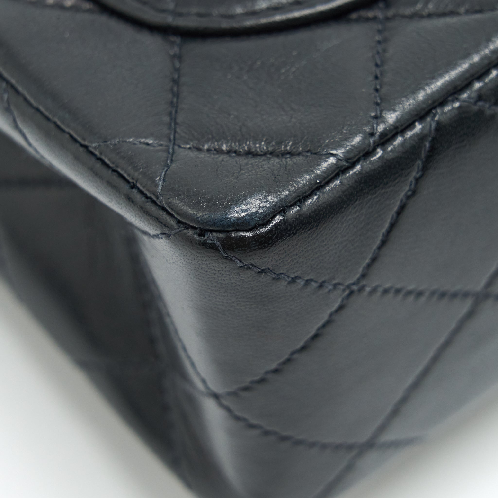 Chanel Vintage Mini Square Flap Bag Lambskin Black