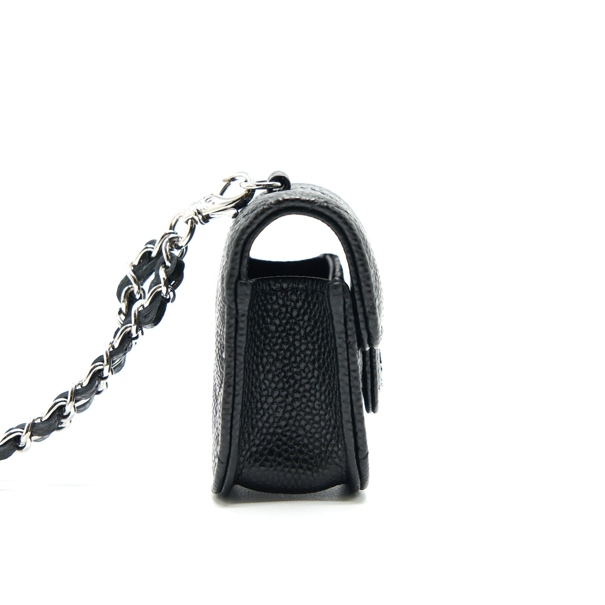 Chanel AirPods Case With Chain Caviar Black