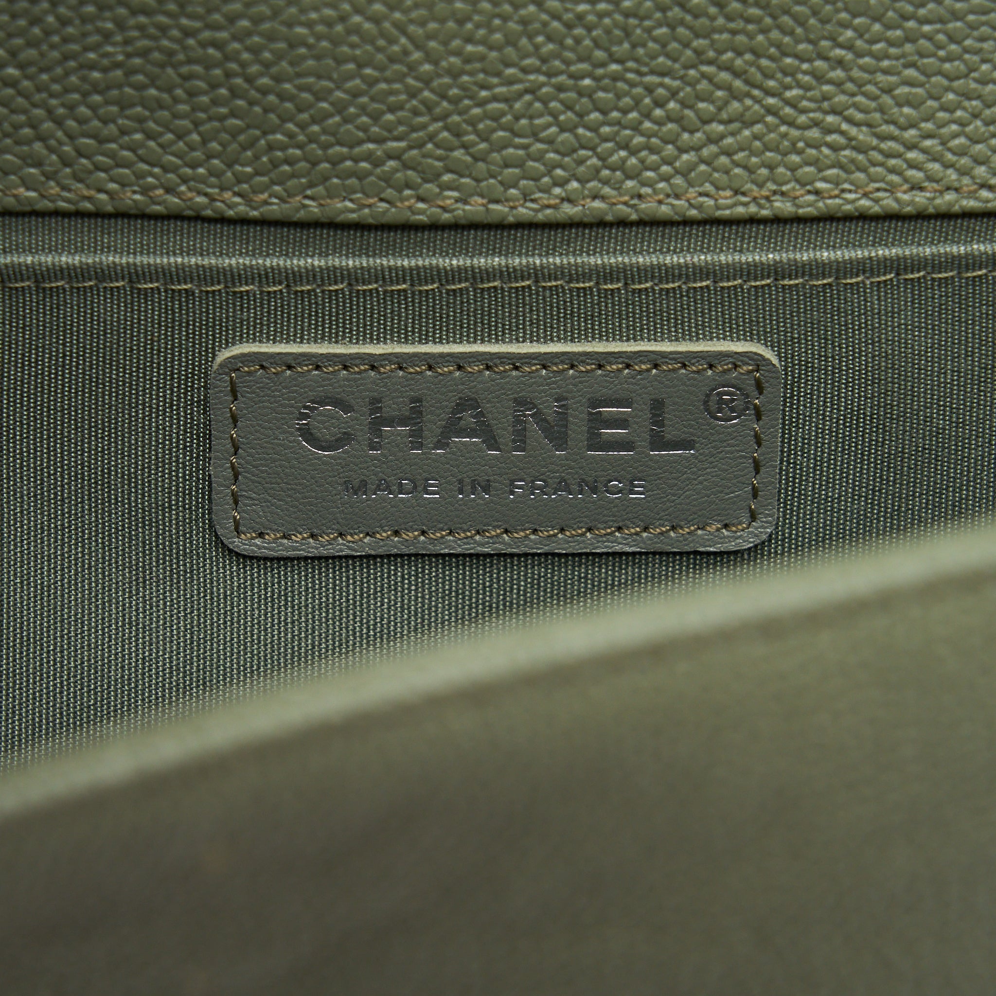 Chanel Medium Boy Bag Caviar Light Green L