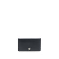 Chanel CC Logo Long Wallet Caviar Black