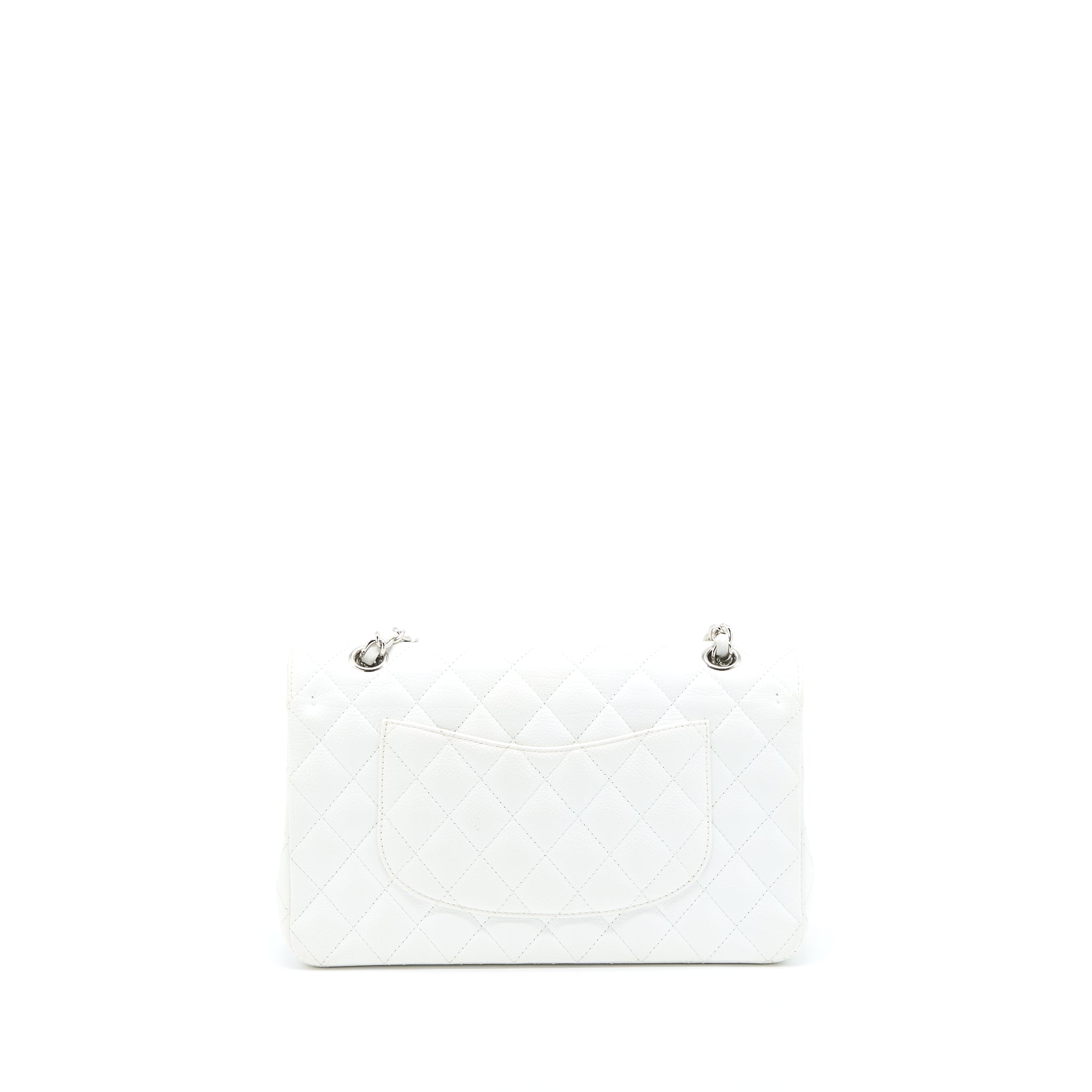 Chanel Medium Classic Flap Caviar White