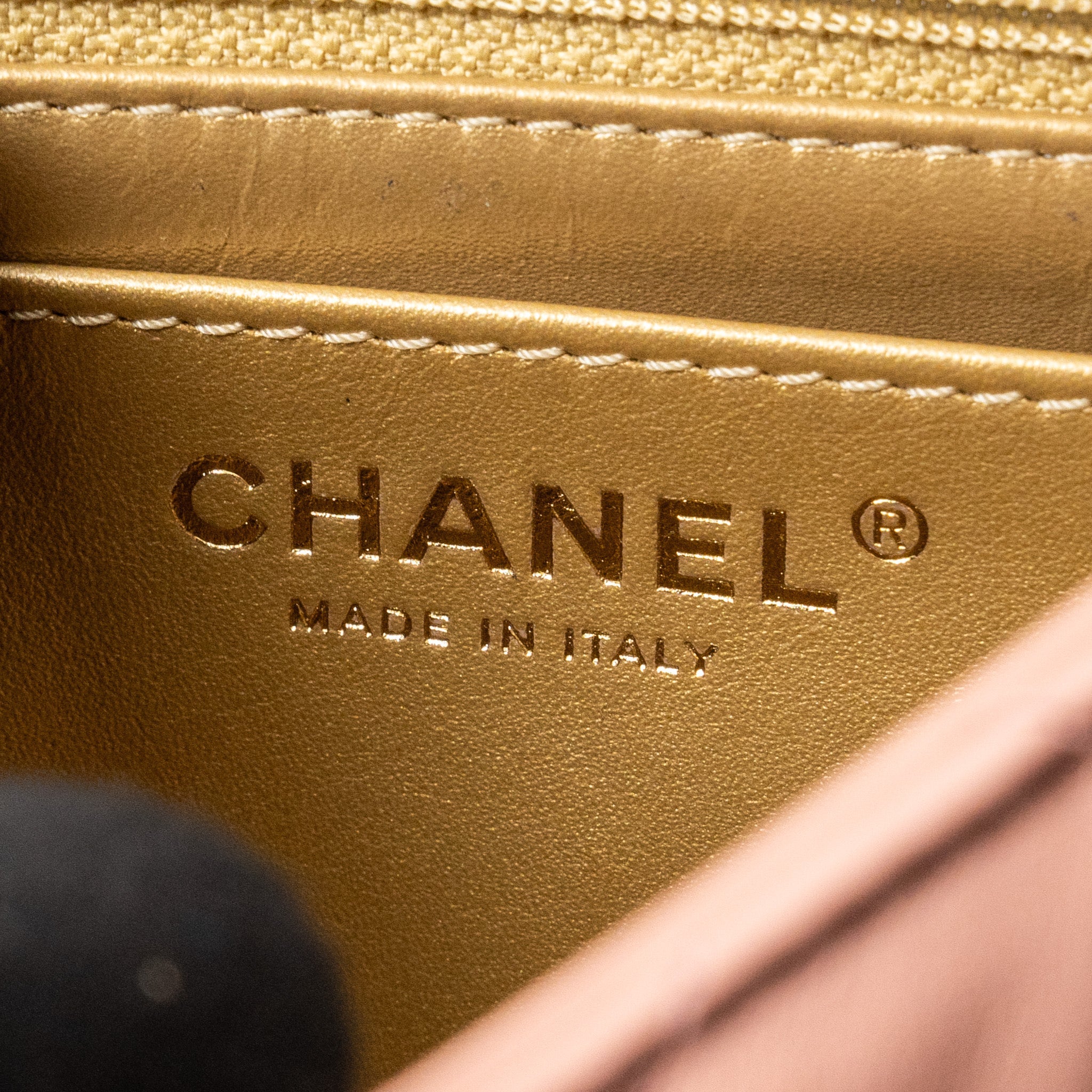 Chanel Pearl Crush Mini Square Flap Bag Lambskin Pink  (microchip)