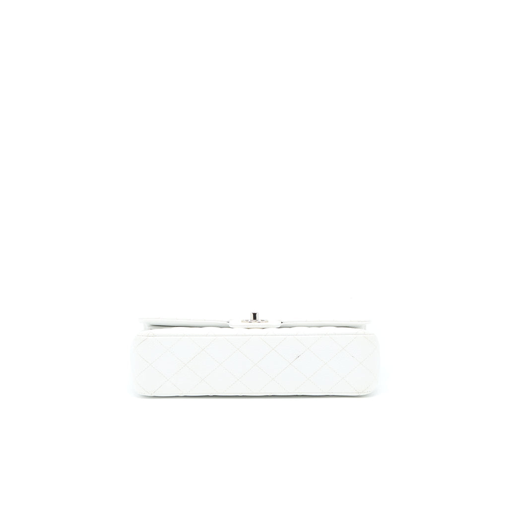 Chanel Medium Classic Flap Caviar White