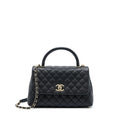 Chanel Medium Coco Handle Caviar Black L