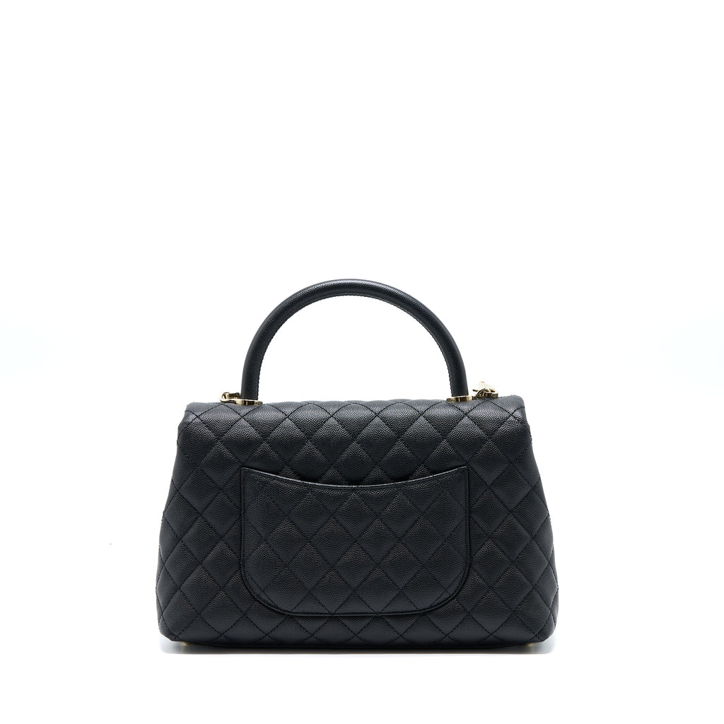 Chanel Medium Coco Handle Caviar Black L