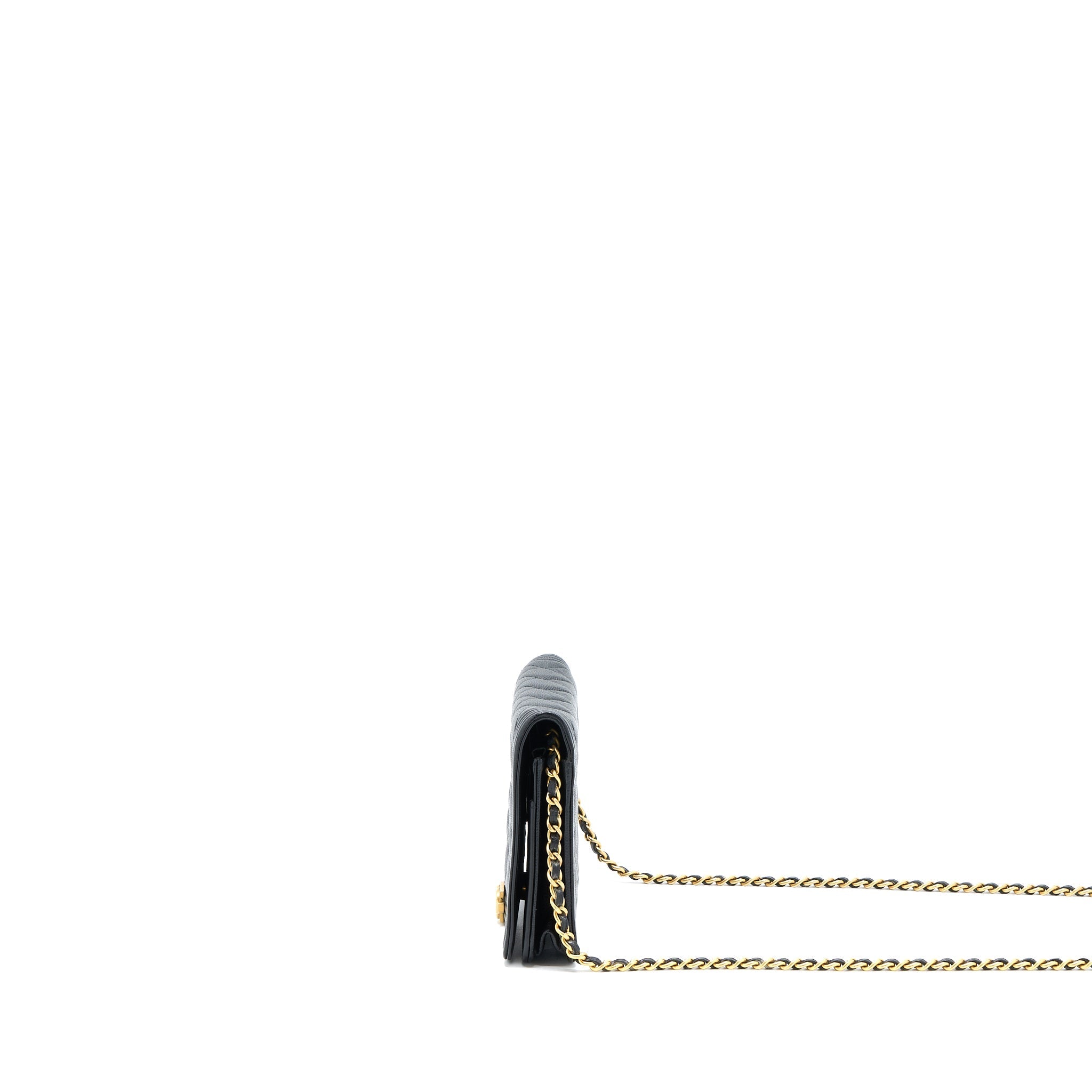 Chanel Classic Boy Wallet On Chain Caviar Black