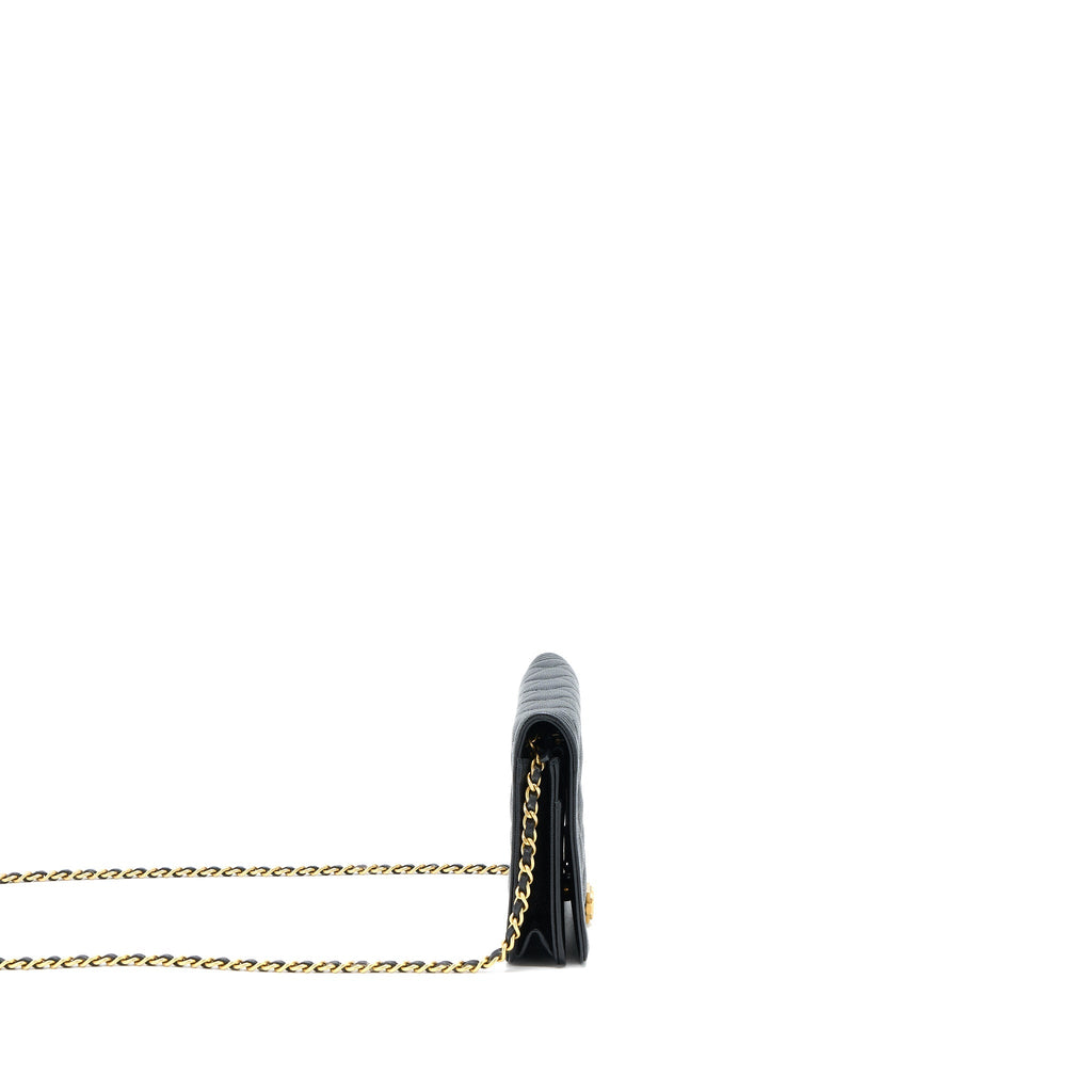 Chanel Classic Boy Wallet On Chain Caviar Black