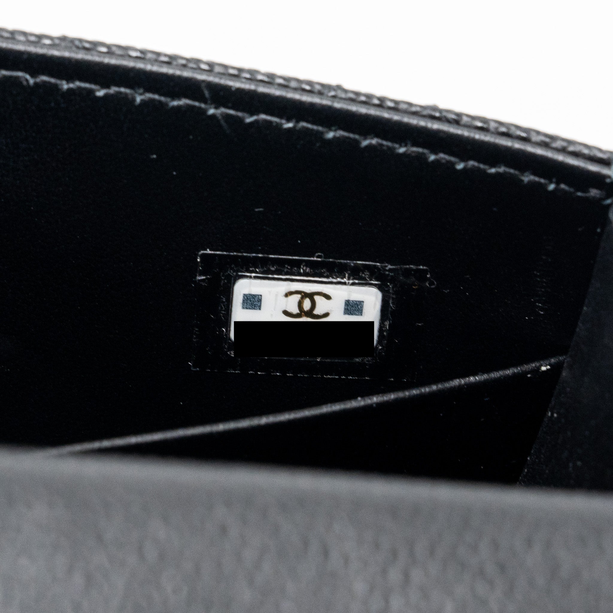 Chanel top handle mini flap bag with chain caviar black L (microchip)