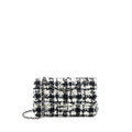 Chanel Vintage Medium Classic Flap Bag Tweed Black And White