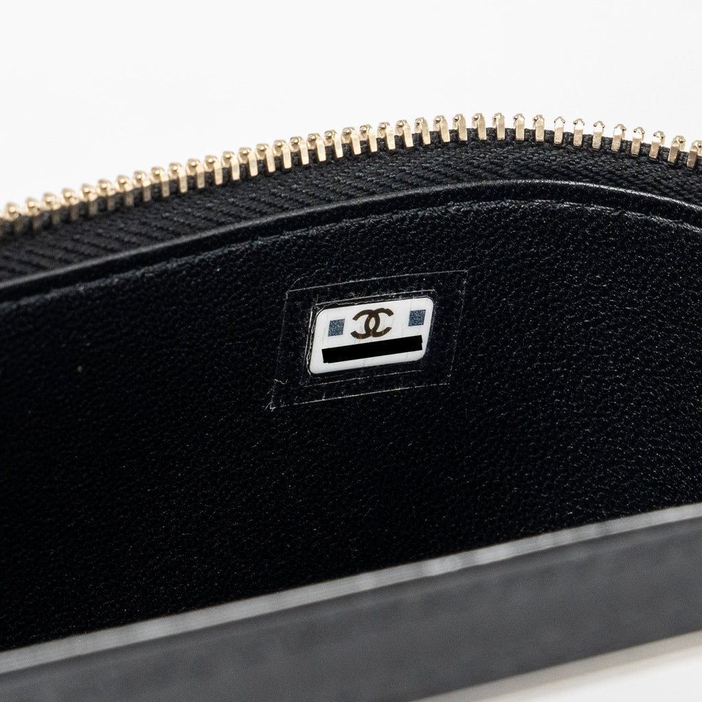 Chanel Top Handle Long Vanity Case Lambskin Black L (Microchip)