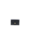Chanel Classic Flap Card Holder Caviar Black  (Microchip)