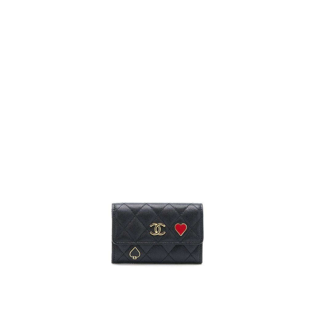 Chanel 23C Limited Edition Card Holder Caviar Black  (Microchip)