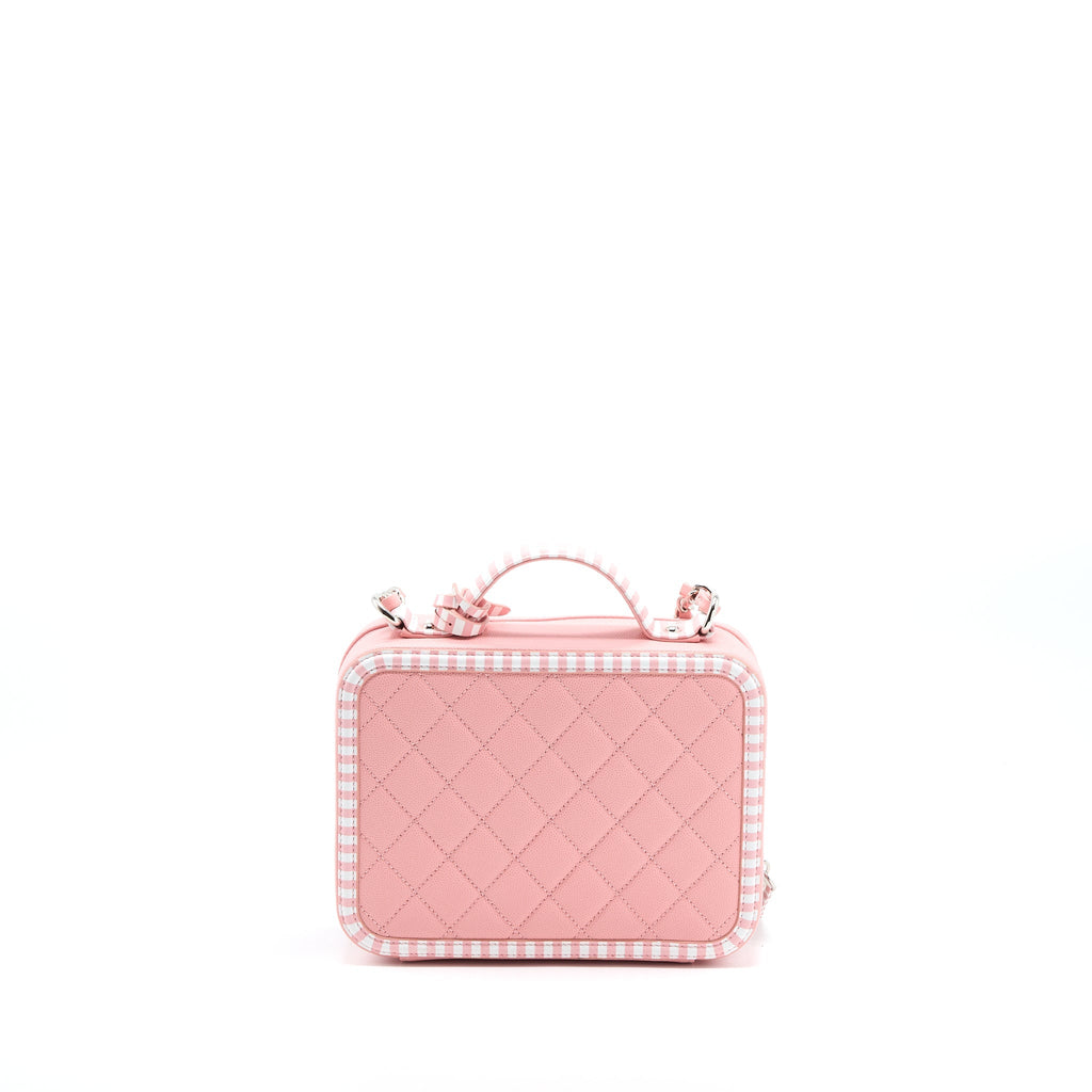 Chanel Medium Filigree Vanity Case Caviar Multicolour Pink