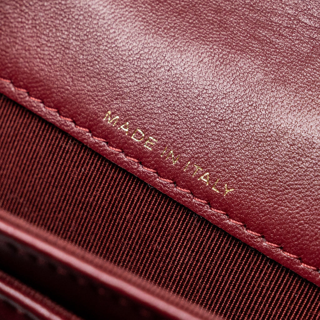 Chanel Classic Flap card holder lambskin burgundy
