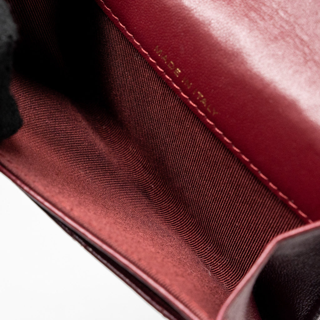 Chanel Classic Flap card holder lambskin burgundy