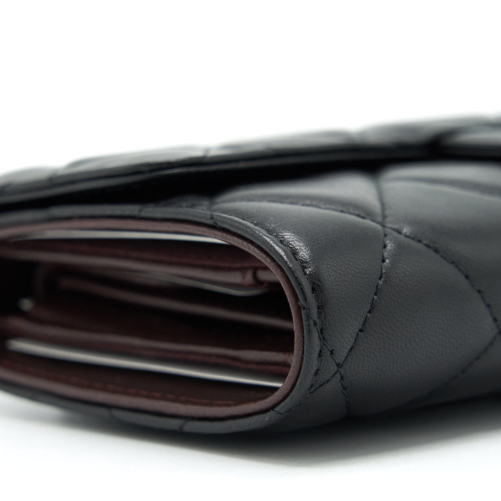 Chanel Classic Long Wallet Lambskin Black