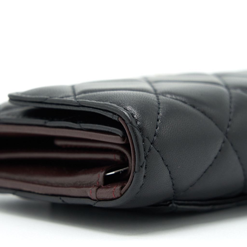 Chanel Classic Long Wallet Lambskin Black