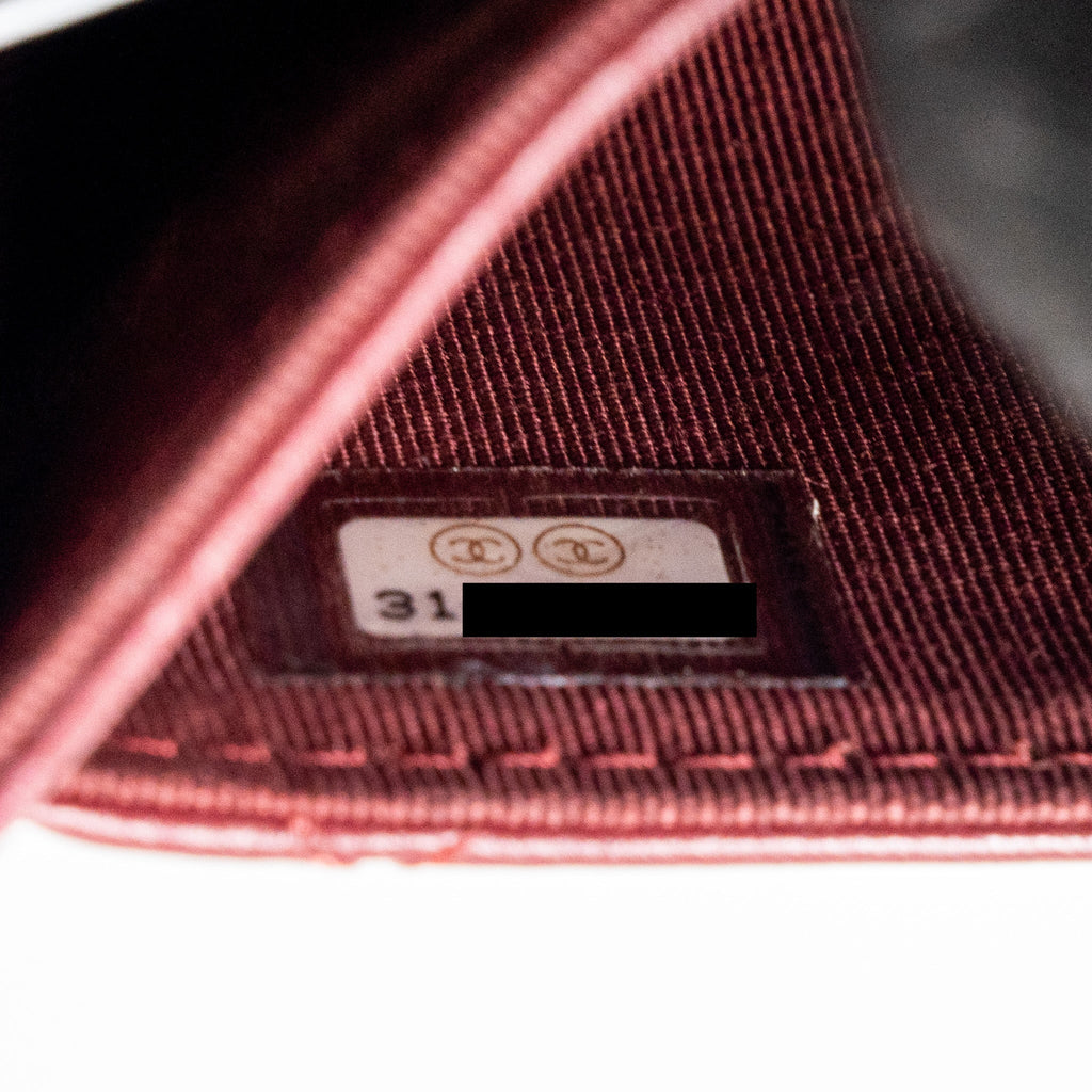 Chanel Classic Flap card holder lambskin burgundy