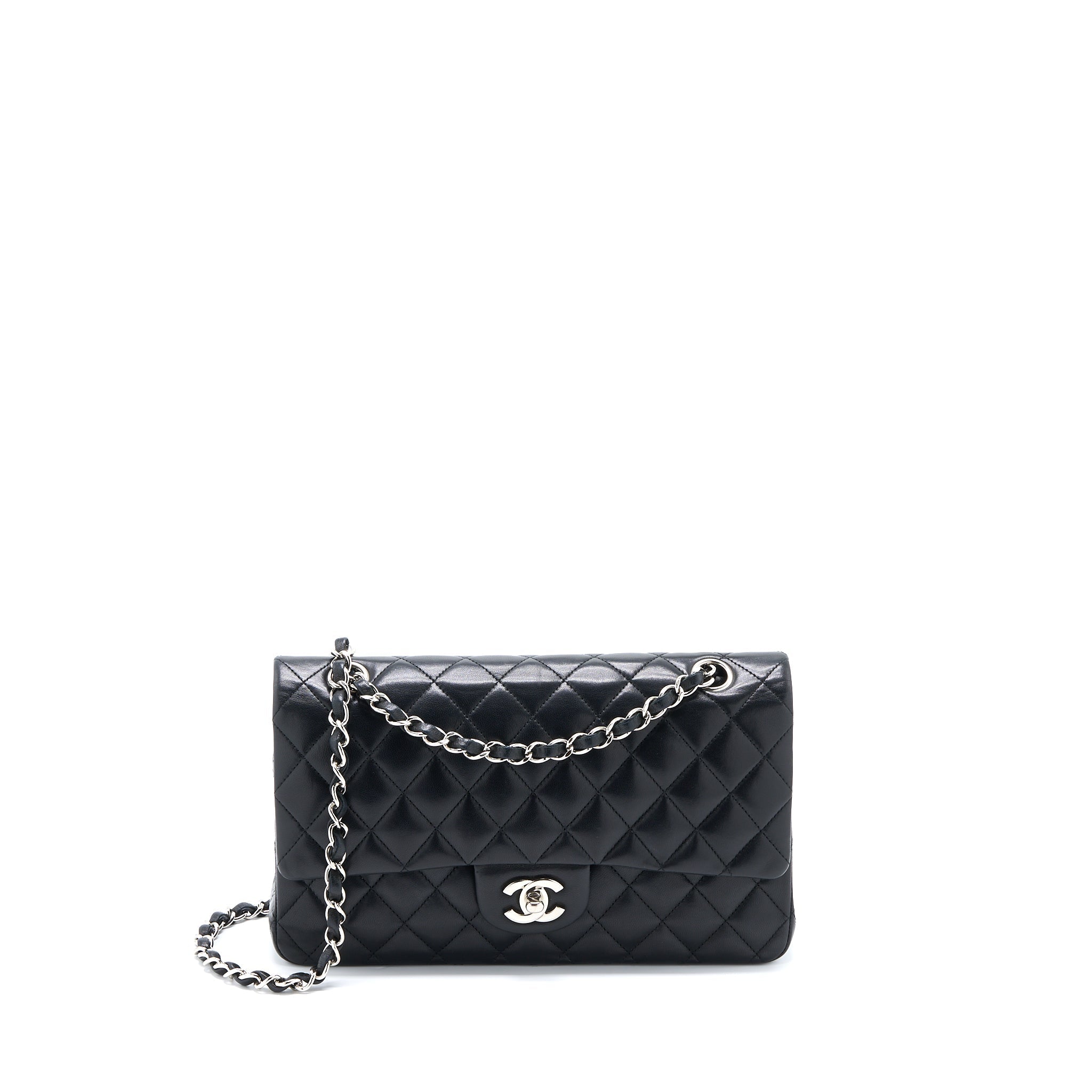 Chanel Medium Classic Double Flap Bag Lambskin Black
