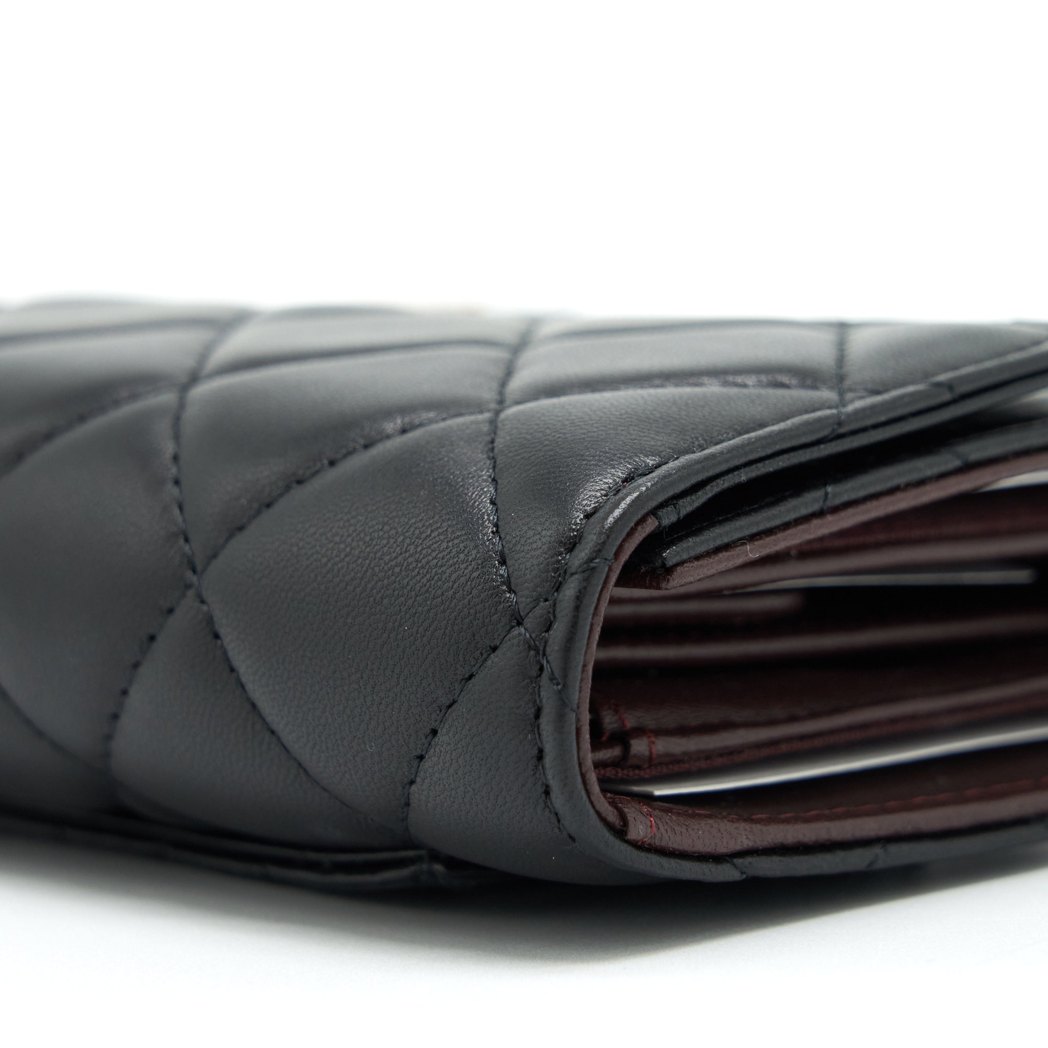 Chanel Classic Long Wallet Lambskin Black