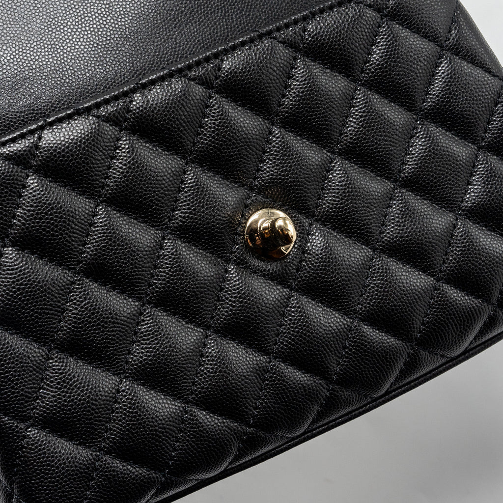 Chanel Small Coco Handle Caviar black L