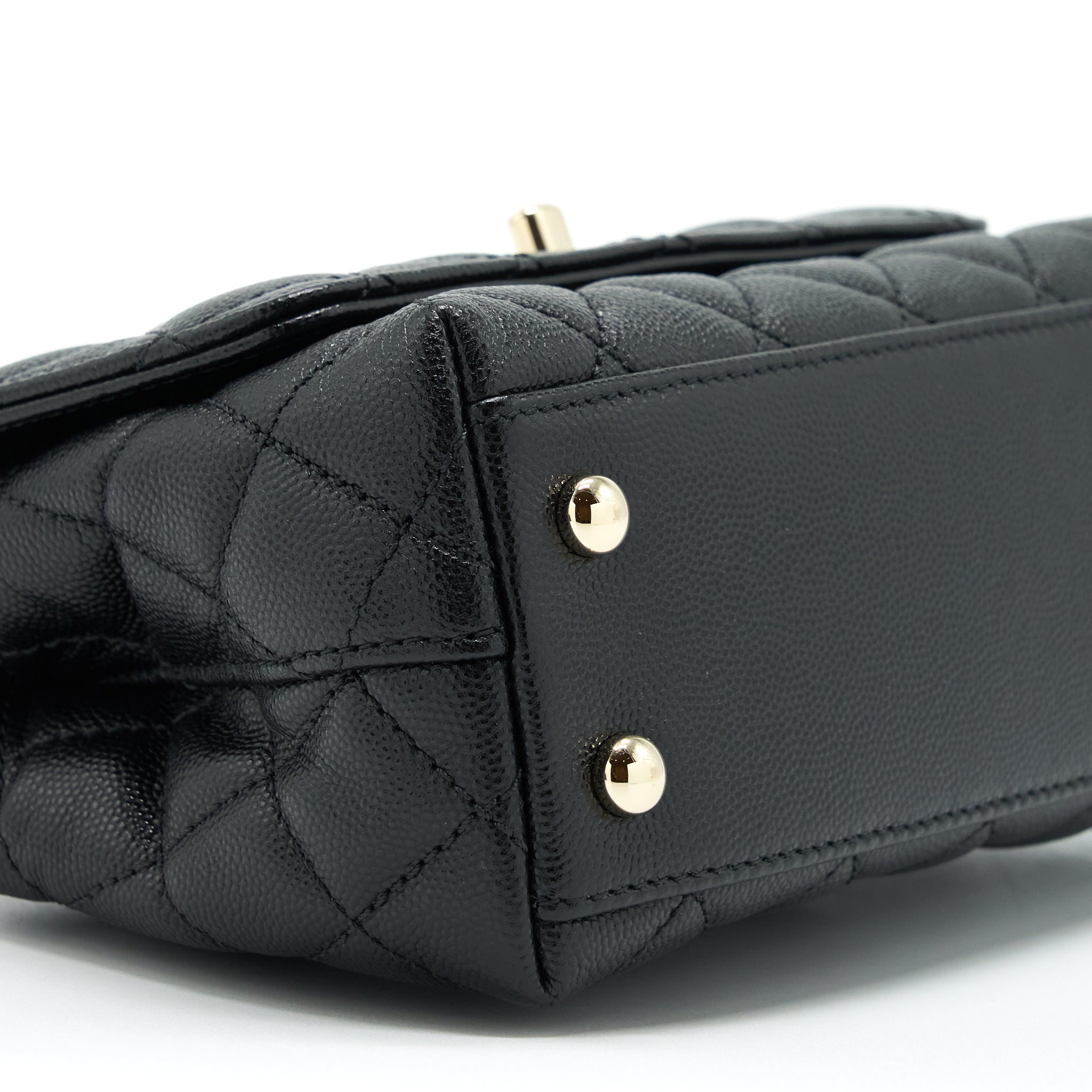 Chanel Mini Coco Handle 20cm Caviar Black L