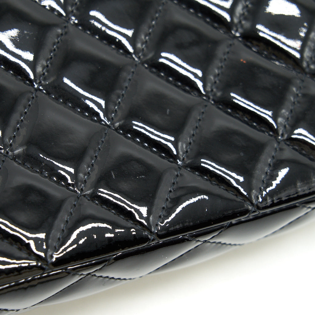 Chanel super mini Rectangular flap Bag Patent black