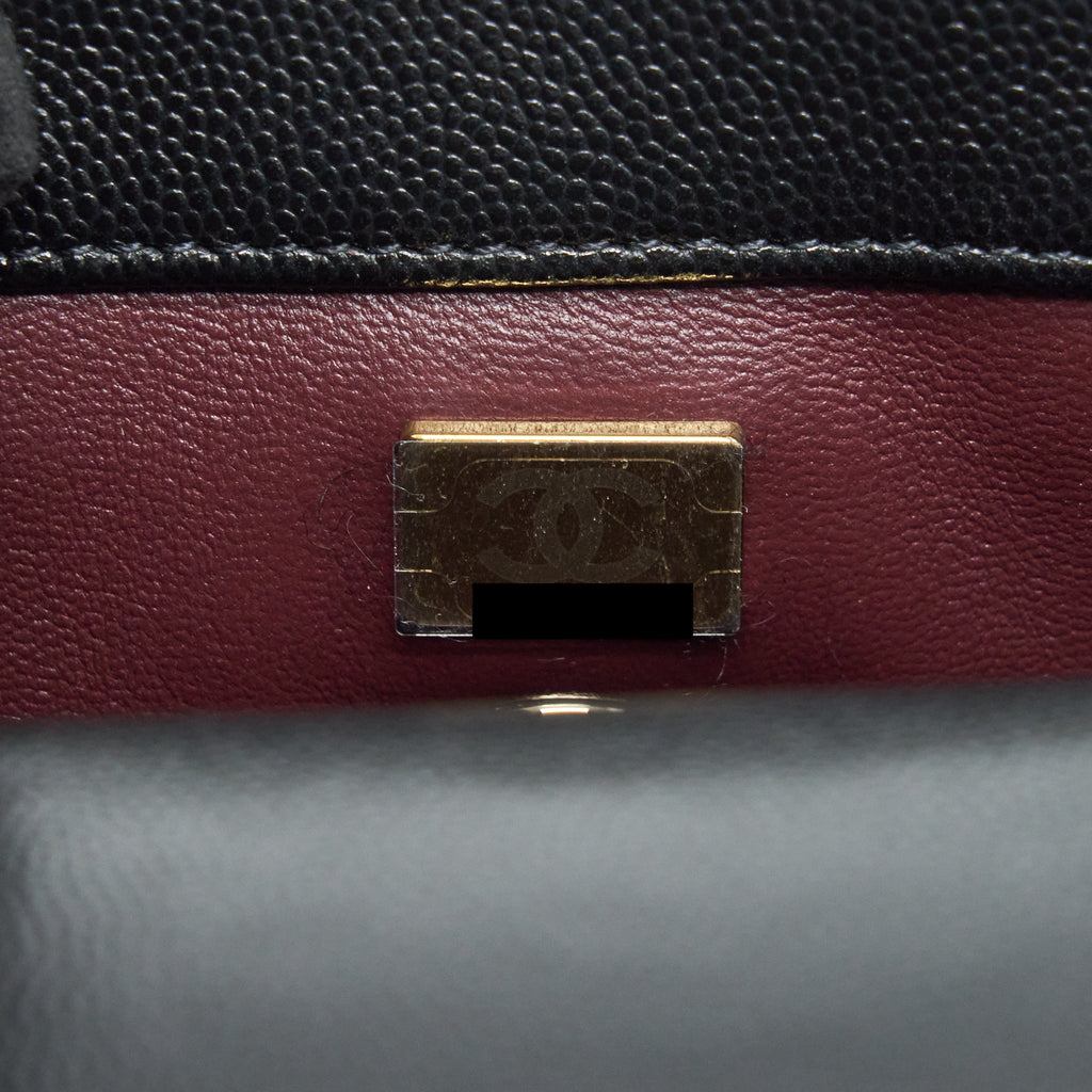 Chanel Mini Coco Handle 20cm Caviar Black L