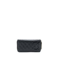 Chanel Cambon Long Zipper Wallet Calfskin Black/Pink