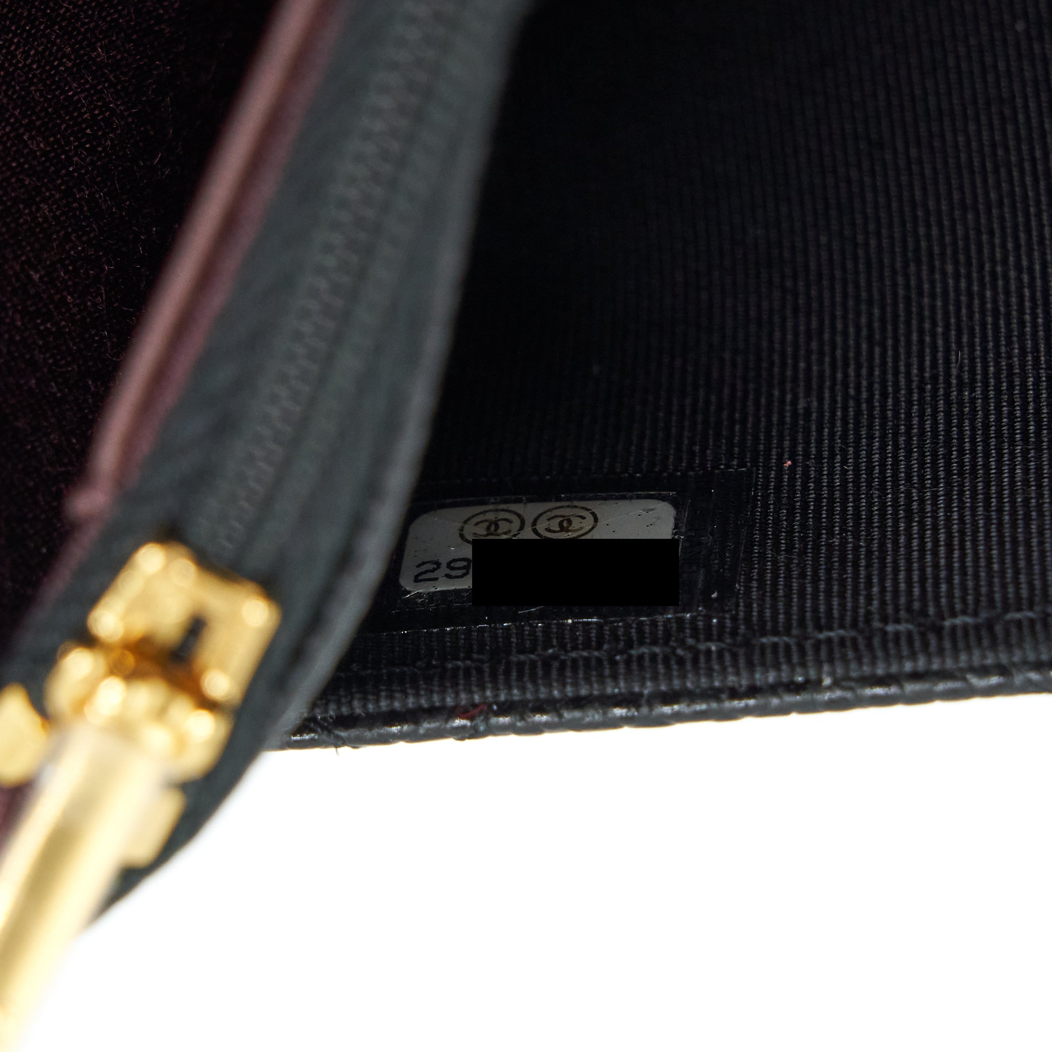 Chanel Classic Wallet on chain Caviar black