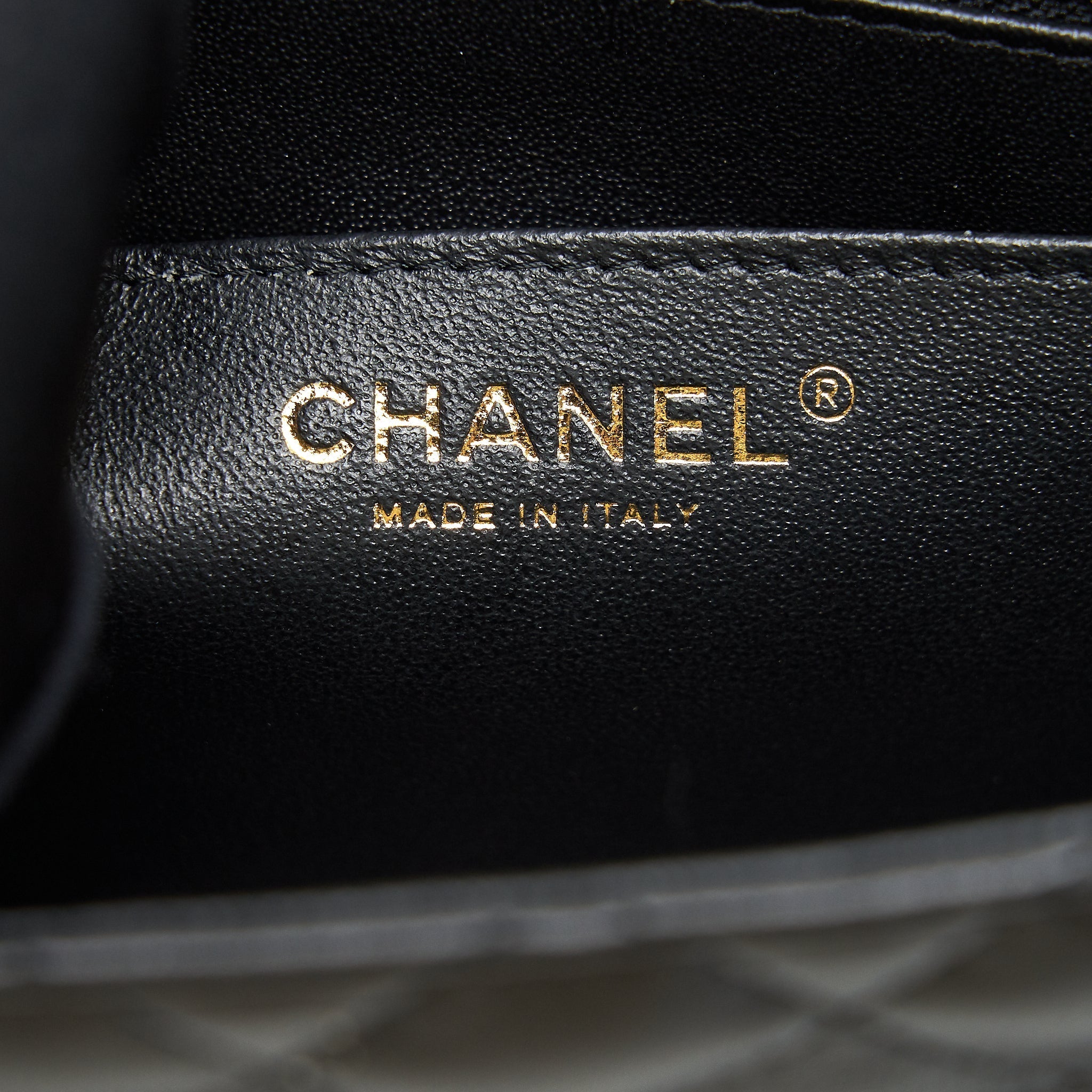 Chanel 22C Mini Square Flap Bag Lambskin Black L