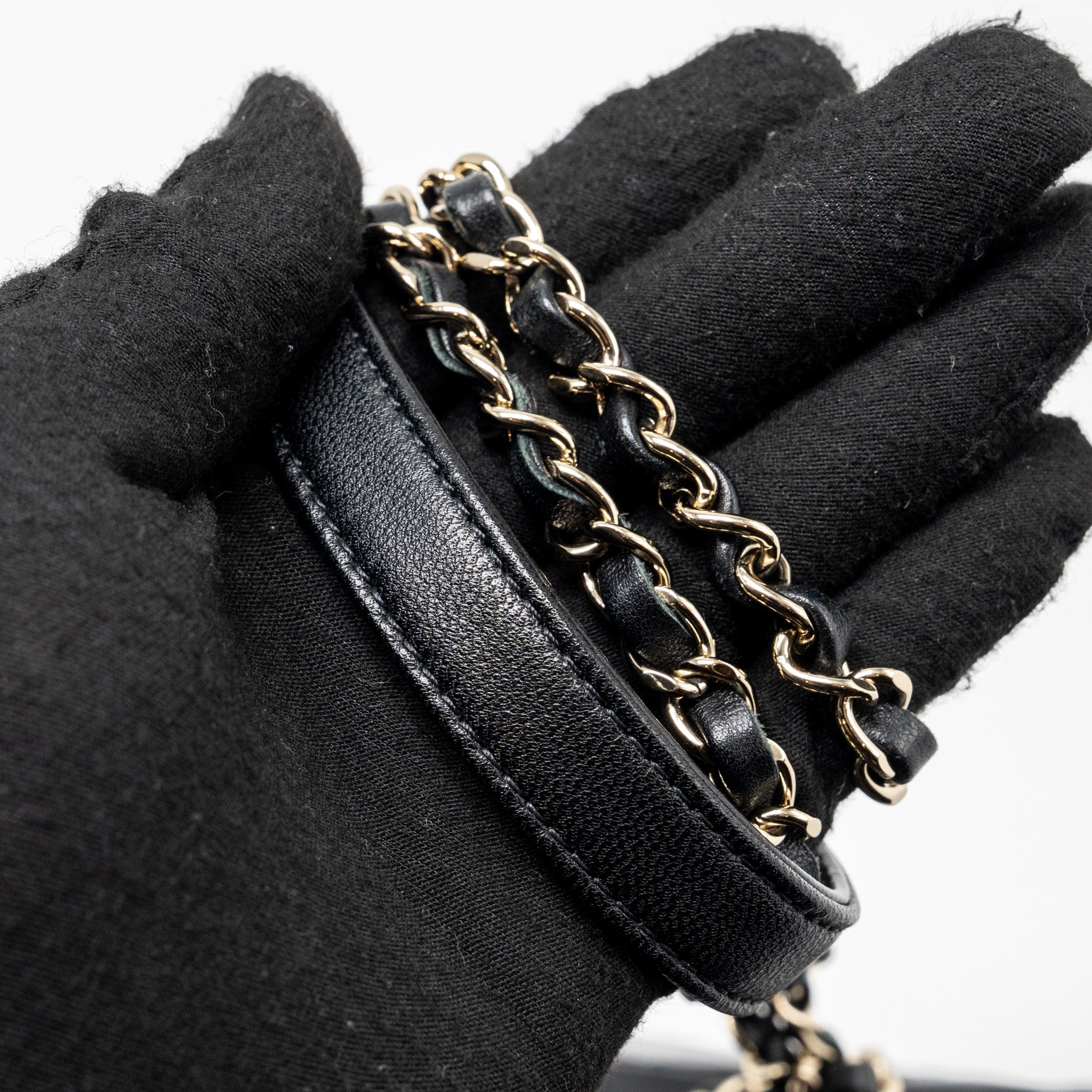 Chanel trendy cc top handle vanity bag lambskin black