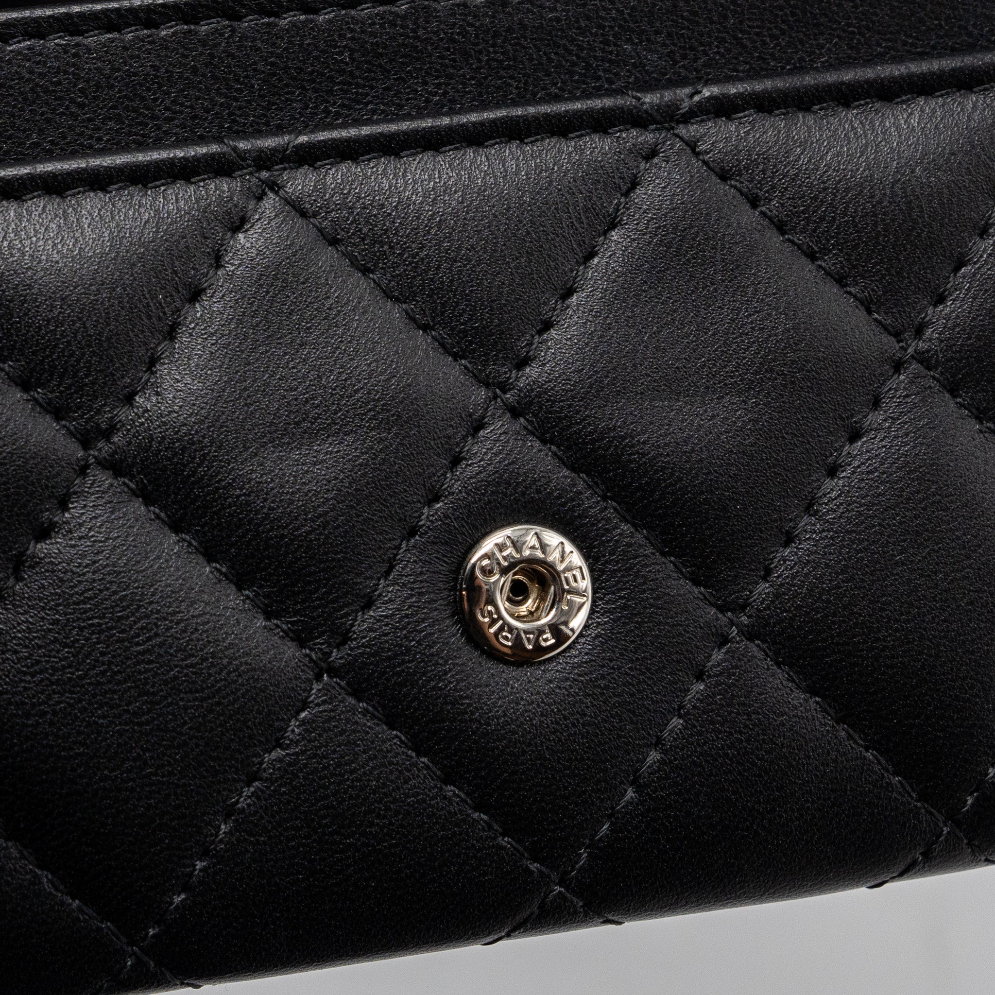 Chanel Classic flap card holder lambskin Black