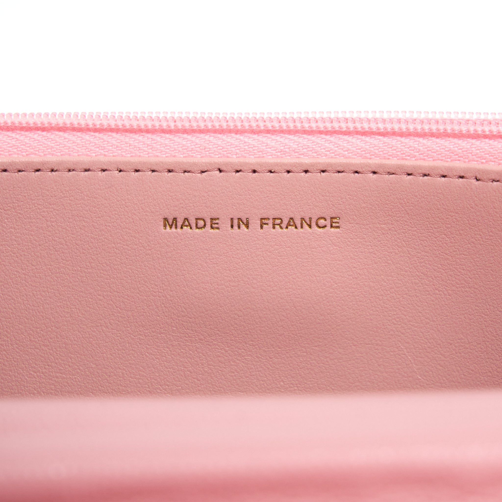 Chanel 22C Classic Wallet On Chain Caviar Pink L