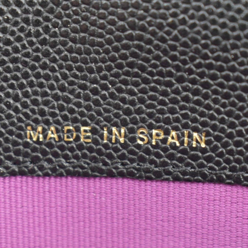 CHANEL Long Flap Quilted Caviar Wallet Black